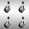 Service Caster 4 Inch 316SS Black Poly Swivel 1-3/4 Inch Expanding Stem Caster Set Brake SCC SCC-SS316EX20S414-PPUB-BLK-TLB-134-4 - alternate 3